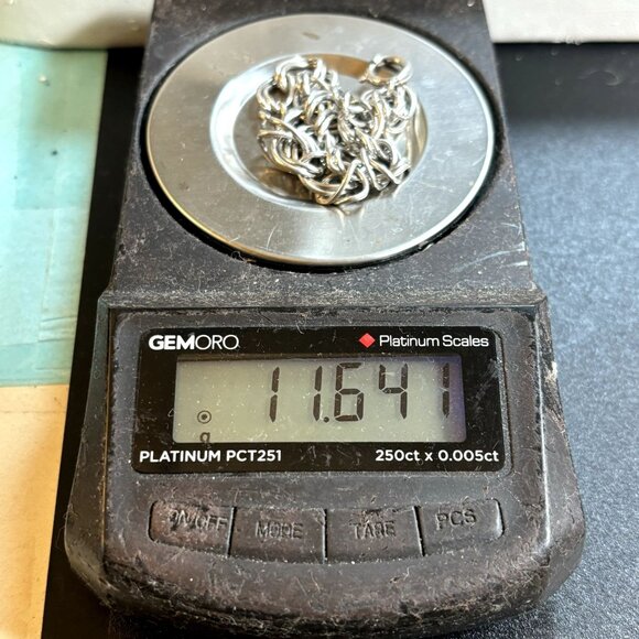 VTG Sterling Silver 925 Large Double Link Charm Bracelet Size 7.25'' Length - Picture 9 of 9